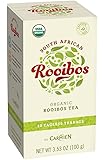 South African Organic Rooibos Red Tea Herbal Beverage, Relaxing and Soothing All Natural Drink, Zero Caffeine, Rich in Antioxidants, Child friendly alternative – 40 Oxygen Bleached Tea Bags