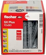 fischer 568110 SX Plus Expansion Wall Plug 10mm x 80mm Pack 25 view 2