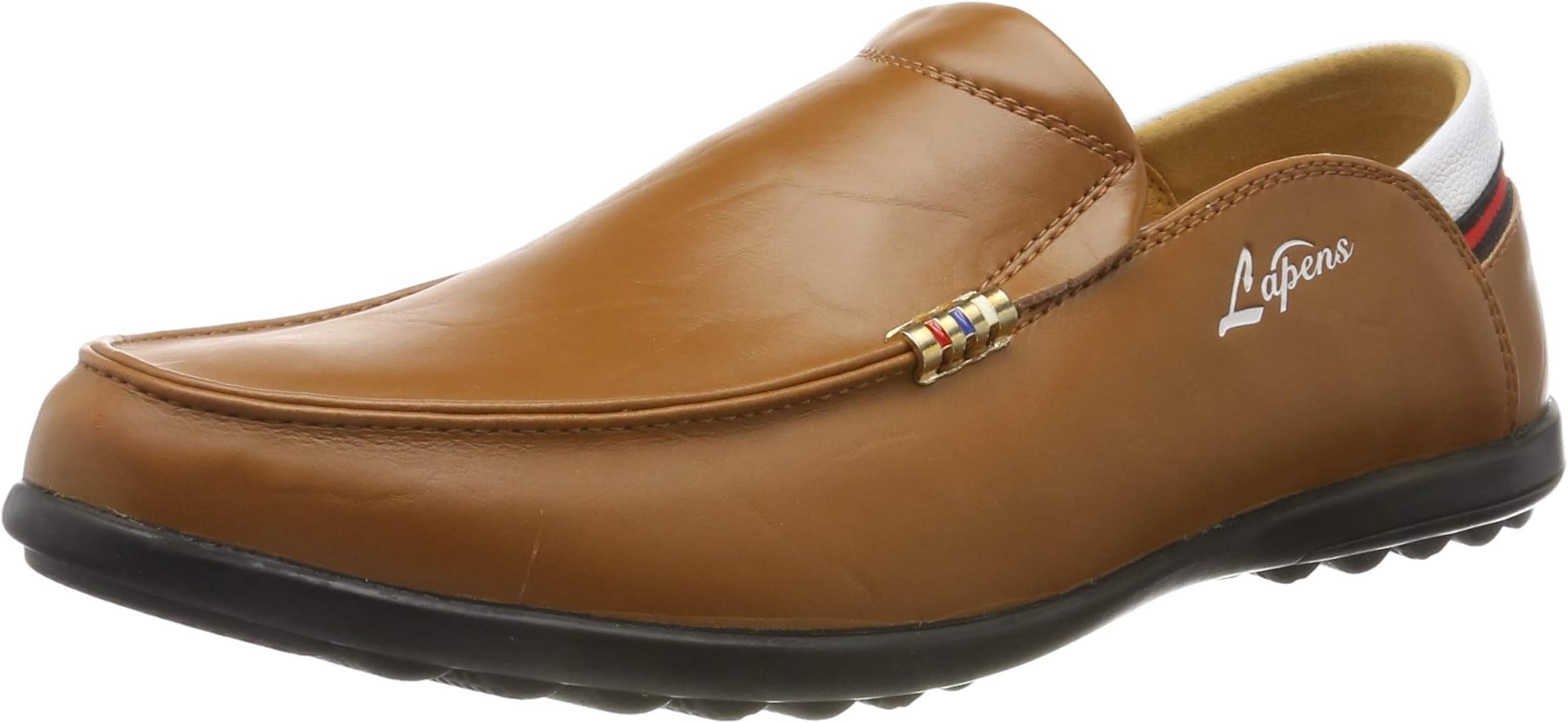 Lapens Men's Casual Loafers Flat Leather Fashion Slip On Driving Shoes