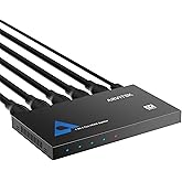 Arvitek 4K Metal HDMI Splitter 1 in 4 Out, 1×4 Powered HDMI Video TV Splitter for Xbox, PS4/5, PC, Laptop, 4Kx2K@30Hz 3D Full HD, Mirror Monitor Only (Not a Switch)