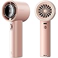 JISULIFE Portable Handheld Fan, Speed(1-100) Adjustable Turbo Mini and 3600mAh Battery Rechargeable Personal Fan, Digital Display, Gifts for Women Men Travel/Camping/Outdoor-Pink