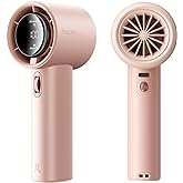 JISULIFE Portable Handheld Fan, Speed(1-100) Adjustable Turbo Mini and 3600mAh Battery Rechargeable Personal Fan, Digital Display, Gifts for Women Men Travel/Camping/Outdoor-Pink