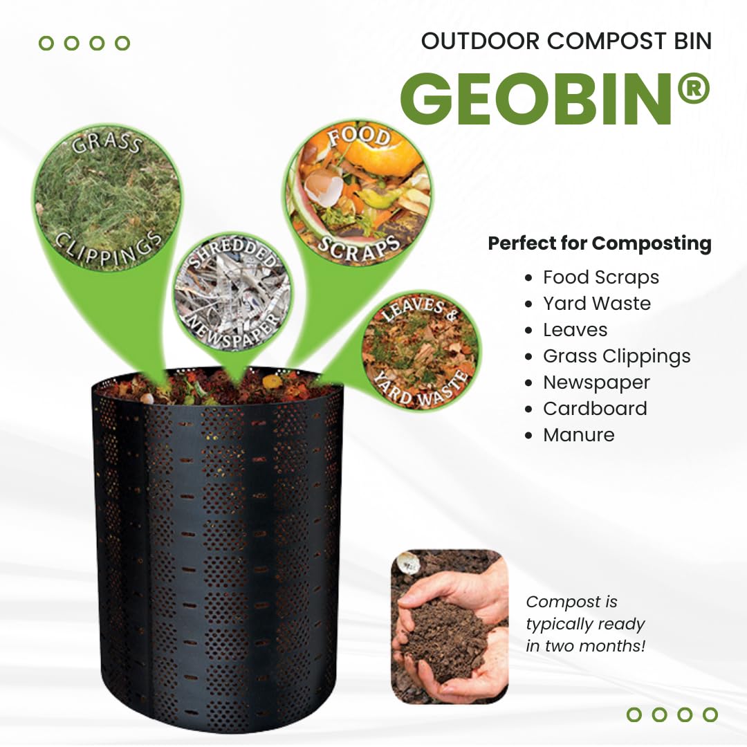 Geobin Compost Bin 246 Gallon, Expandable, Easy Assembly, Made In The
