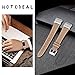 Mornex Replacement Leather Band Compatible with Fitbit Charge 2, Classic Genuine Leather Wristband for Men Women(Light Brown-Silver Buckle)