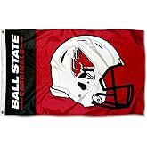 Ball State Cardinals Football Helmet Flag