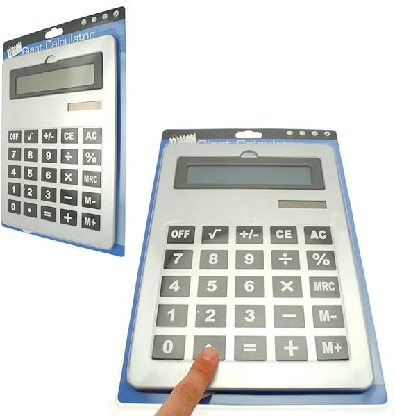 Giant Calculator A4 Large Calculator 8 Digit Display Dual Power Flip
