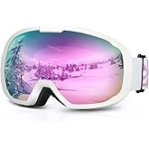 EXP VISION Ski Goggles for Men Women, OTG Snowboard Goggles with 100% UV Protection Anti Fog Lens Snow Goggles