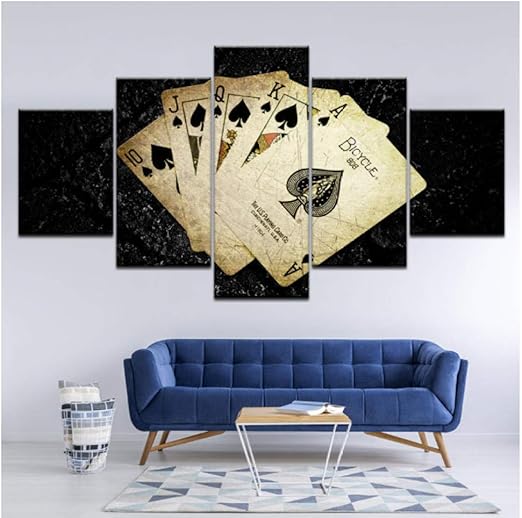 Areabp Arte De La Pared Pintura En Lienzo Cartas De Poker