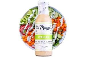 YO MAMA’S FOODS Yo Mama's Foods Keto Italian Dressing and Dip - Pack of (1) - Low Carb, No Sugar, Low Sodium, and Gluten-Free