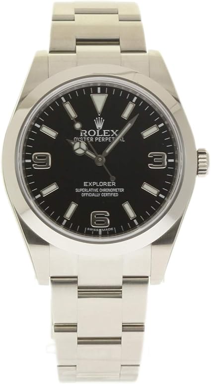 Rolex Explorer Oystersteel Black Dial 39mm Men S Watch Amazon Co Uk Watches