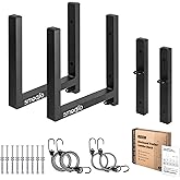 SMOQIO Ladder Rack for Trailer, Side Mount for Enclosed Trailer Aluminum | Black for Cargo Trucks Trailers Shelving and Storage, Utility for Exterior Interior Side Wall