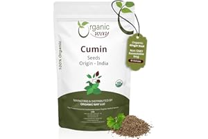 Organic Way Premium Cumin/Jeera Seeds Whole (Cuminum cyminum) - Adds Flavour & Aroma | Organic & Kosher Certified | Raw, Vegan, Non GMO & Gluten Free | USDA Certified | Origin - India (1 LBS)