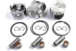 HIRINTOL 3PCS D902 Piston Ring Pin Kit STD 72mm for Kubota KX41-3 BX23S BX24 BX1880 BX2360 BX2370D BX2380 ZD323 ZD1021 Tractor Mower