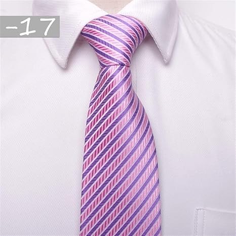 Amazon Co Jp Znty クラシックメンズビジネスフォーマル結婚式ネクタイ8センチメートルストライプネクタイファッションシャツドレスアクセサリー Color 17 ホーム キッチン