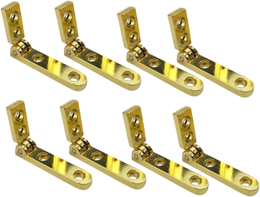 DOITOOL 8PCS 90 Degree Jewelry Box Hinges Side Rail Hinges Wooden Box