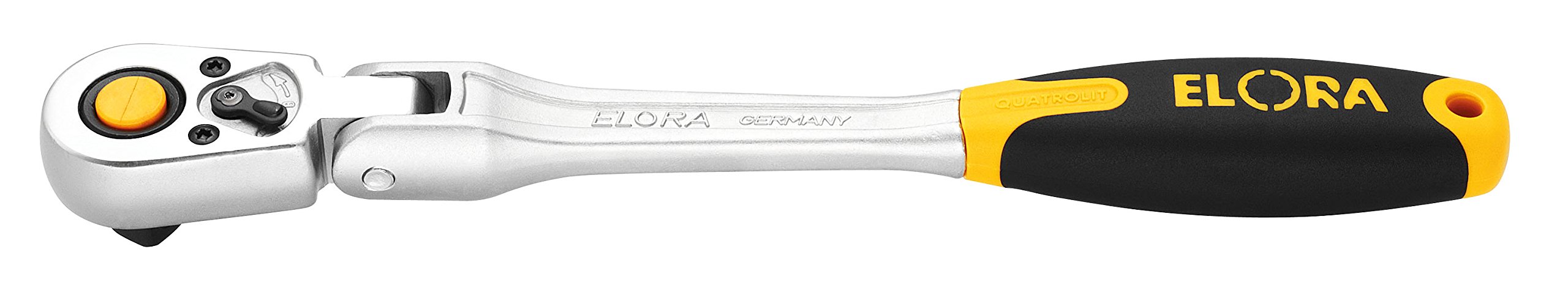 Elora 770001032100 770-L1GF Reversible Ratchet with Hinge, Multi-Colour, 1/2-Inch