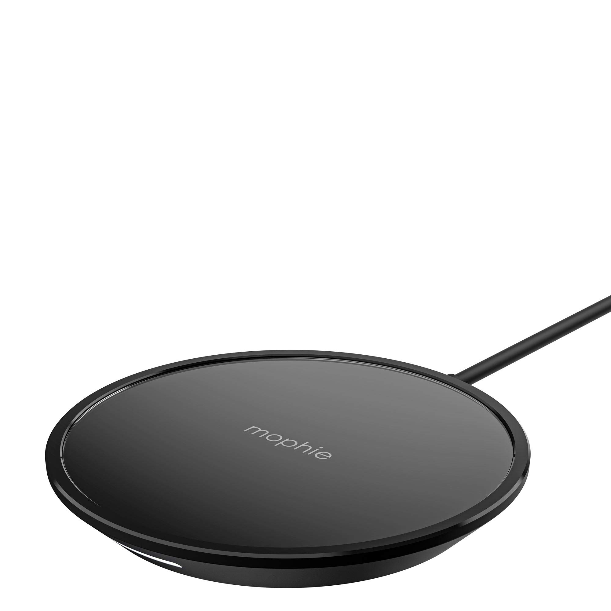ZAGG mophie wireless charging pad mini - 7.5W Fast Charging - Made for Apple iPhone and AirPods - Polished Finish - Black (UK Plug)