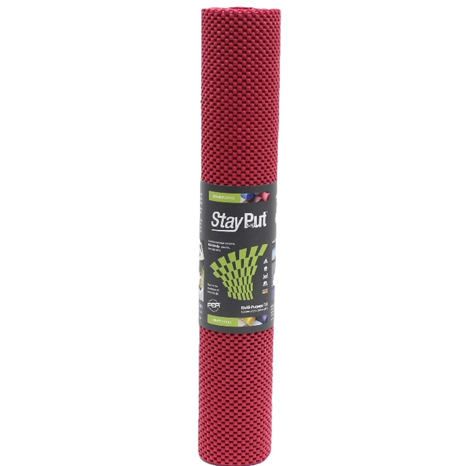 StayPut Non-Slip Fabric Roll (50.8 x 182.9cm) - Chilli Red