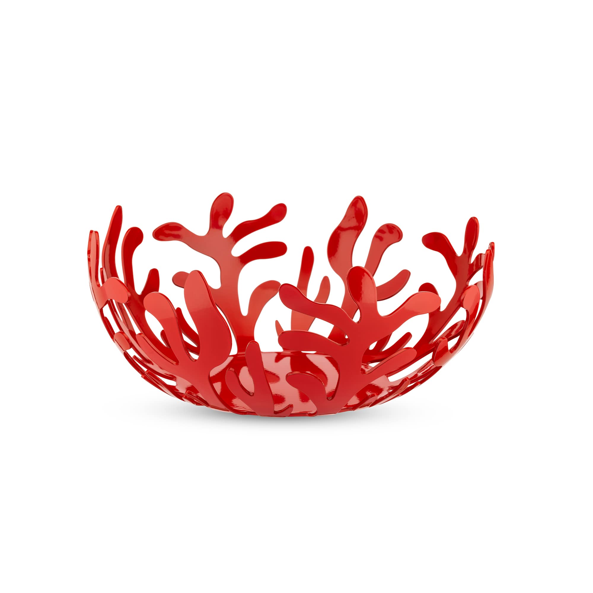 Alessi 25 cm Mediterraneo Fruit Holder in Steel Coloured with Epoxy Resin, Red