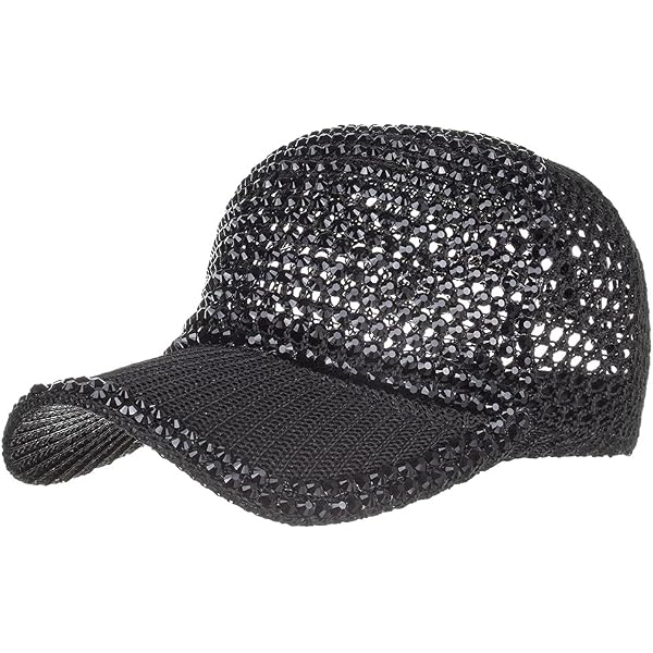 Womens Glitter Sequin Cap - Elastic Fit Sparkle Baseball Hat  display picture 1