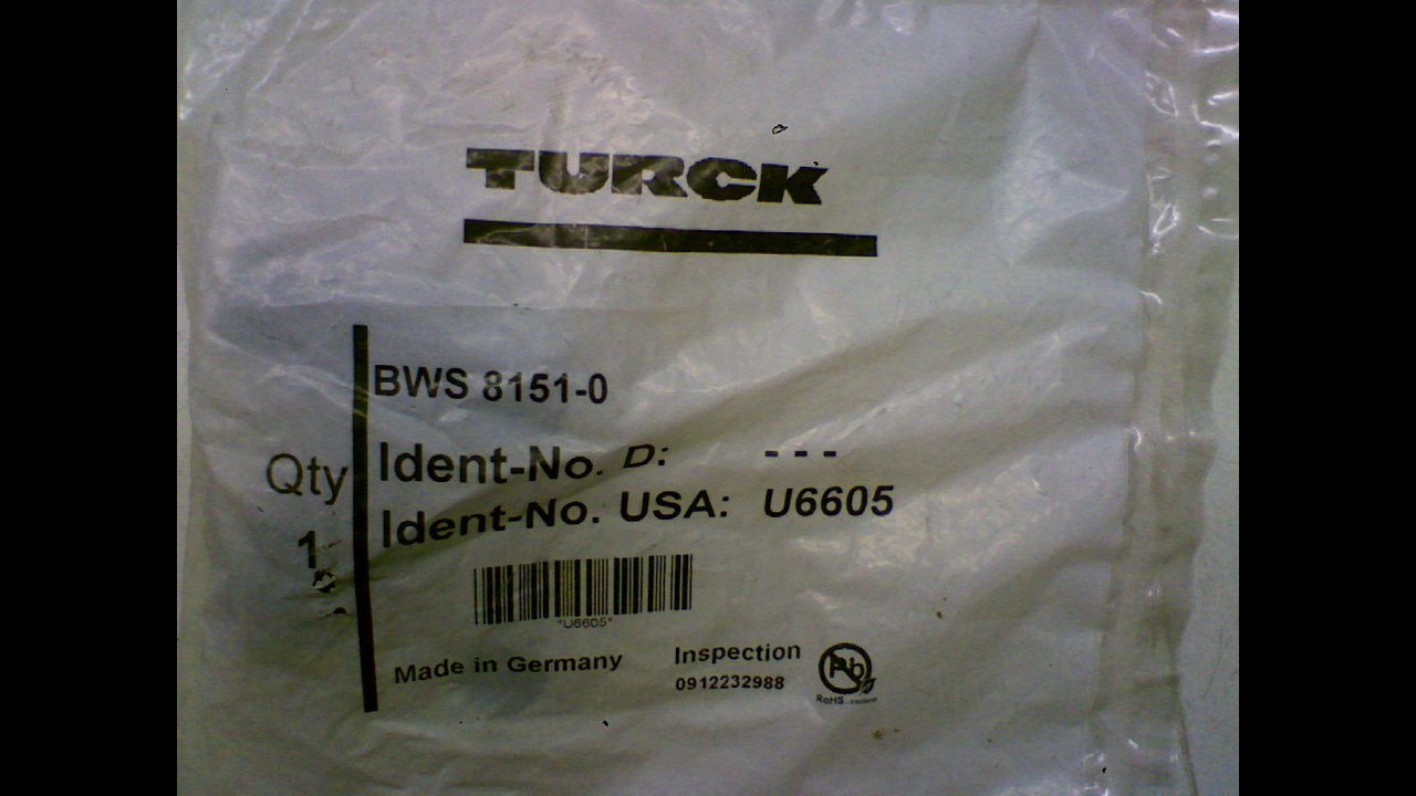 Turck Bws 8151 0 Connector 5 Pin Female M12 Eurofast Bws 8151 0