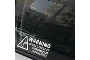 4Packs 100x50mm WARNING On Board GPS Tracking Device Vehicle Sign Sticker Protected By Car Van Boat Taxi Safety Alarm Dash De