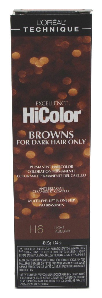 Loreal Excel Hicolor H06 Tube Light Auburn 1.74oz (2 Pack)