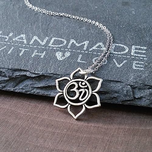 Sterling Silver Lotus Flower Pendant Necklace