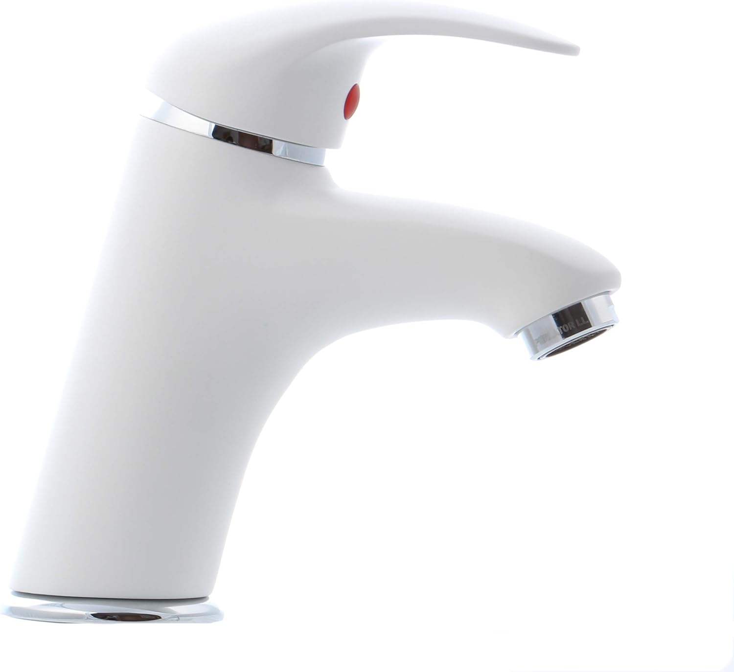 White bath fittings, washbasin fittings, single-lever mixer tap with ...