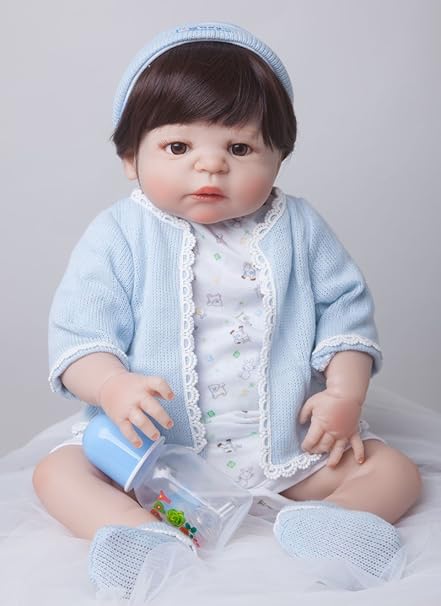 Amazon Com Bzdoll 22inch Full Silicone Reborn Baby Doll Boy Body