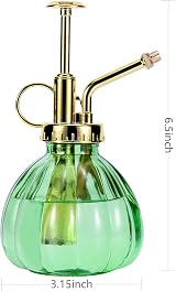 Eidoct Green Gold Glass Plant Mister Spray Bottle 7 Oz 6.5" Top Pump view 2