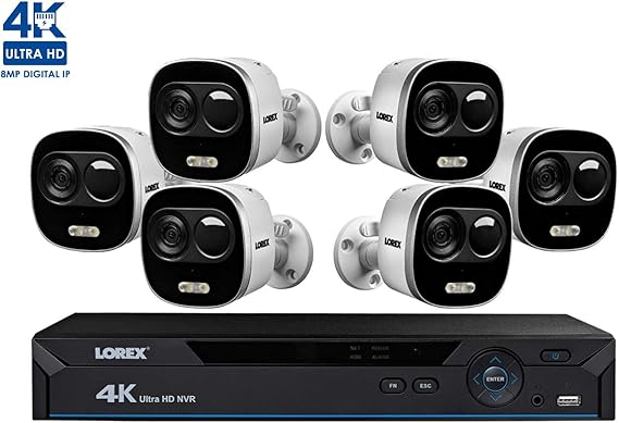 Amazon.com: Lorex 4K Ultra HD IP NVR System with (6) 8MP Active