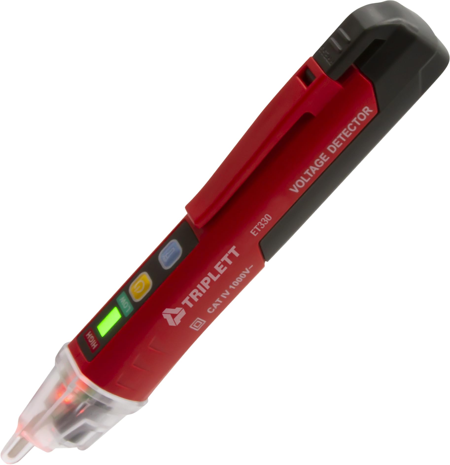 Triplett ET330 Non-Contact Dual AC Voltage Detector (24 to 1000V and 90 to 1000V) with Audible and Visual Indicators