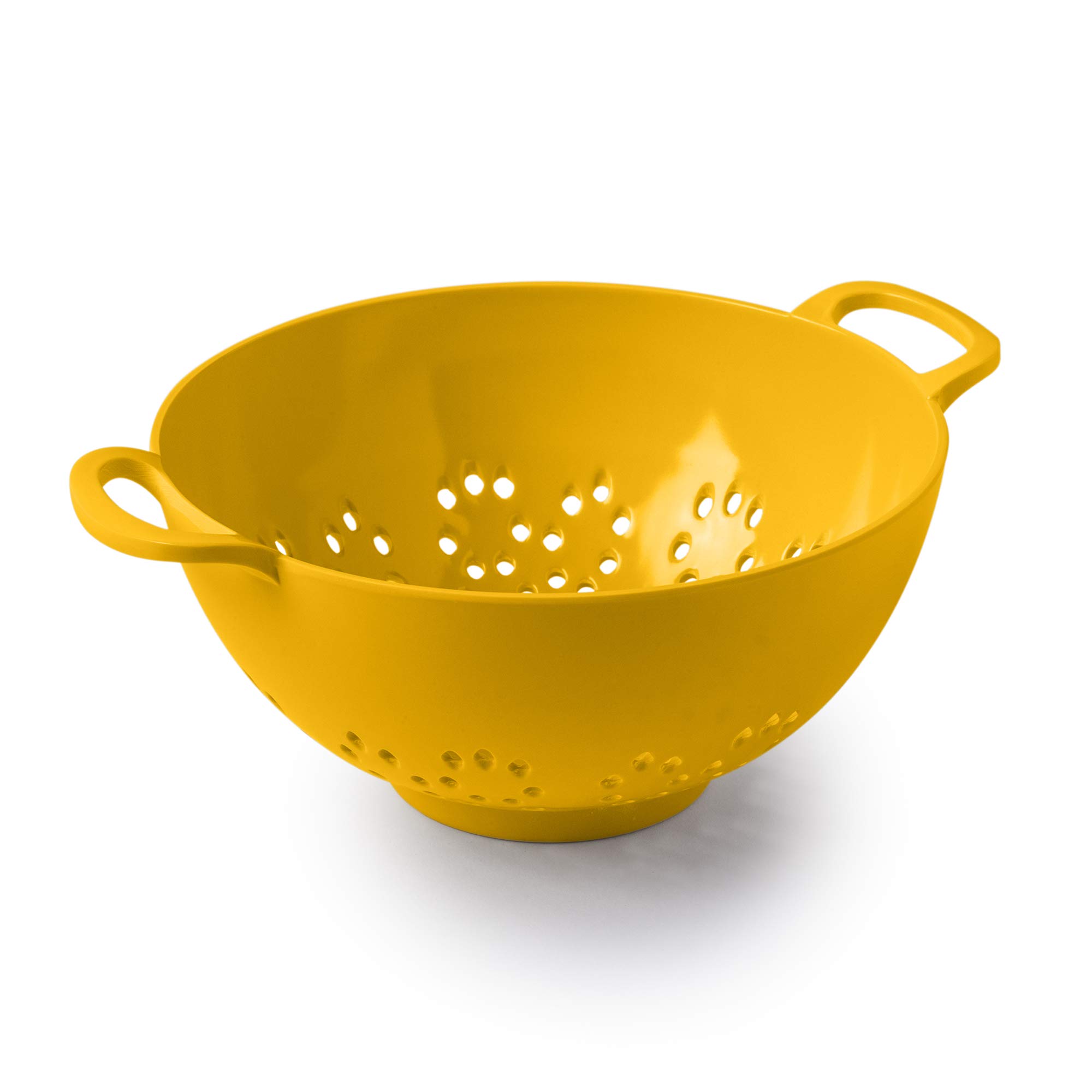 Zeal Melamine Berry Colander Small Kitchen Strainer Sieve with Easy Grip Handles, 15cm, Mustard Yellow — image 1