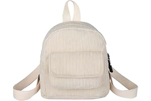Corduroy Small Backpack for Womens Girls, Mini Backpack Casual Backpacks Cute Backpacks Purse with Adjustable Back Pack Strap