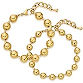 FAMARINE Gold Silver Chunky Bangle Bracelet for Women Men