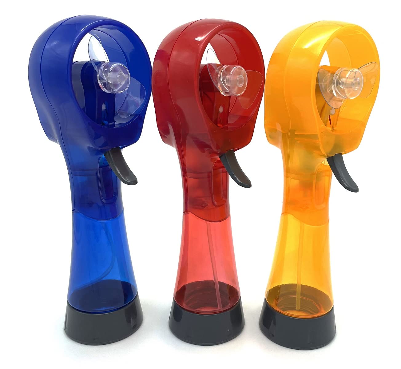 Photo 1 of CEBUY Handheld Water Misting Fan, Mist Spray Fans for Outside Portable, 3 Pack (Dark Blue/Red/Yellow)