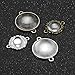 Accmor 20 Pcs Bracelet Blanks with 20 Pcs Glass Cabochon, Round Connector Charms Bracelet Connector Round Pendant Trays Cameo Bezel Settings Photo Jewelry for Crafting DIY Jewelry Making