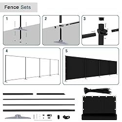 ECOOPTS 5'Hx137'L Privacy Fence Set with Poles and
