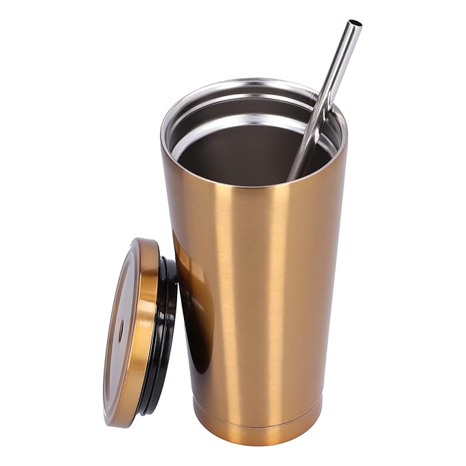 Buy Insulated Coffee Cup, Reusable Straw Easy to Clean Insulated Cup