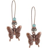 MINACHI Coastal Charm Starfish Shell Earrings, Aqua & Gold Beach-Inspired Design Jewelry for Women in Summer