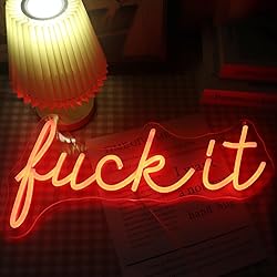 LED "Fuck It" Neon Sign USB Powered Neon Lights for