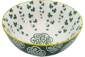 Royal Tara Irish Celtic Bowl With Trellis Shamrock & Celtic Cross Design 14cm (Trellis Shamrock Design)