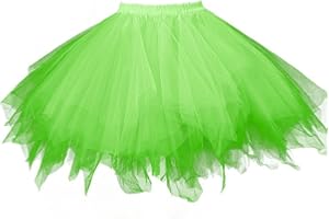 ChicWind Womens Colourful Halloween costumes Puffy Tutu Layered Tulle Petticoat Skirt for Party