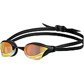 Arena Unisex Cobra Core Swipe Anti-Fog Racing Swim Goggles for Men and Women Polycarbonate Mirror/Non-Mirror Lens