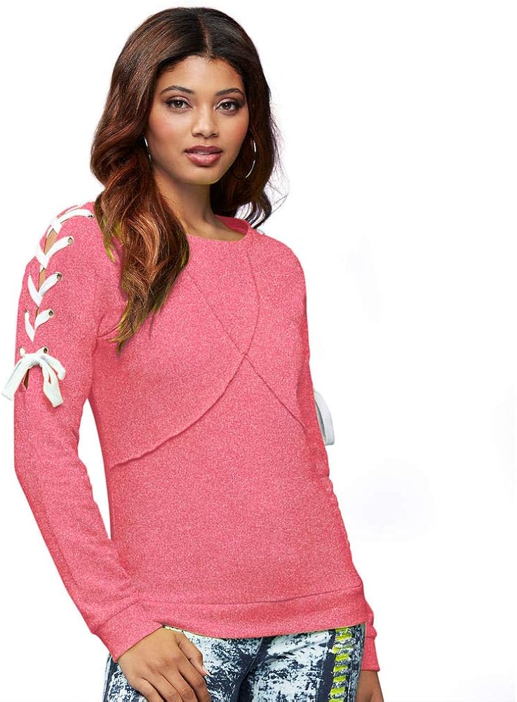 Lace Up Sleeve Sweatshirt Clothing 