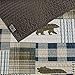 Woolrich Reversible Quilt Cabin Lifestyle Design - All Season, Breathable Coverlet Bedspread Bedding Set, Matching Shams, Oversized King/Cal King, Twin Falls Bear Brown/Blue 4 Piece