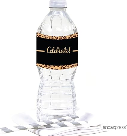 Amazon Com Andaz Press Birthday Water Bottle Labels Stickers