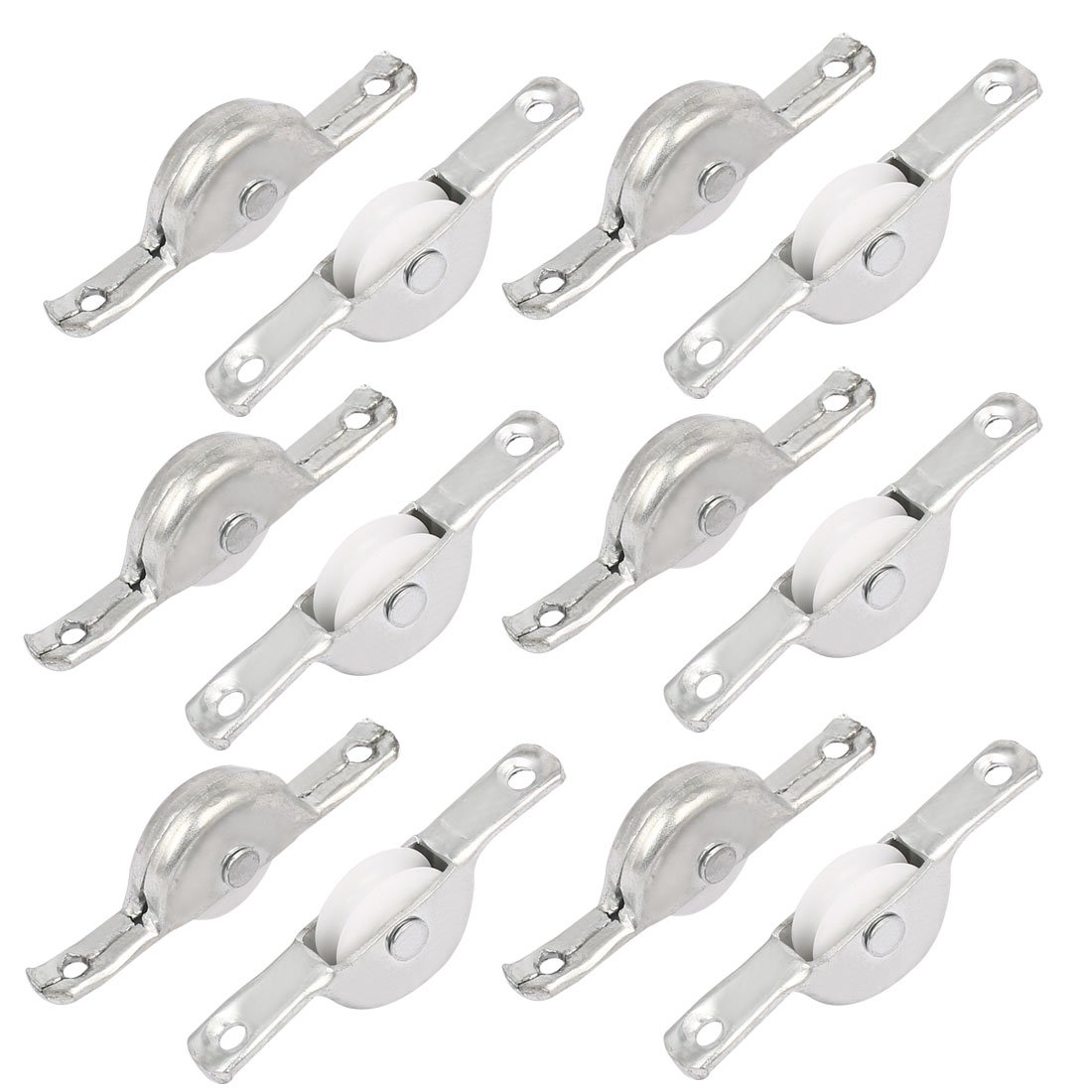 sourcingmap Sliding Door Window 56mm Long Plastic Single Roller Pulleys Rolling Wheels 12pcs