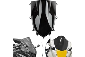 Motorcycle Windshield, PSLER Front Windshield Windscreen for YZF R6 600 2017-2025 and for R7 2021-2025, Black